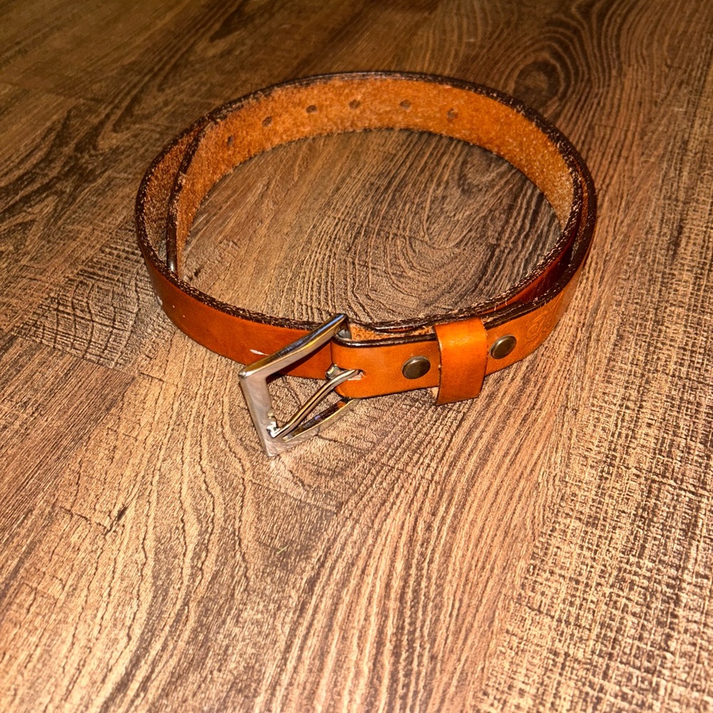Men's Tan Leather Belt